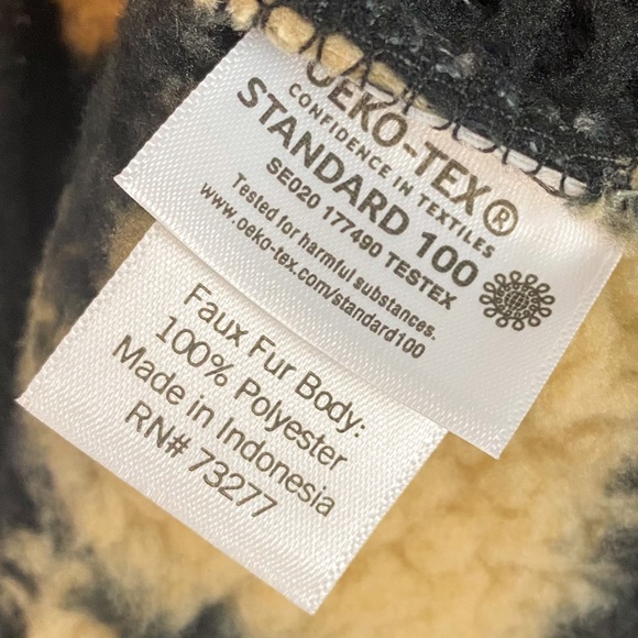 Sonoma NWT Sherpa Henley Button Aztec Faux Fur Boho Hoodie Size Large - Picture 9 of 11